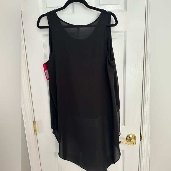 Black sheer with overlay Xhileration blouse. - Picture 1 of 7